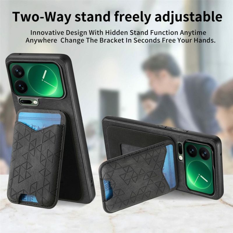Cover Xiaomi 17 Pro Max Telefon Etui Kortholder Og Justerbar Stativ