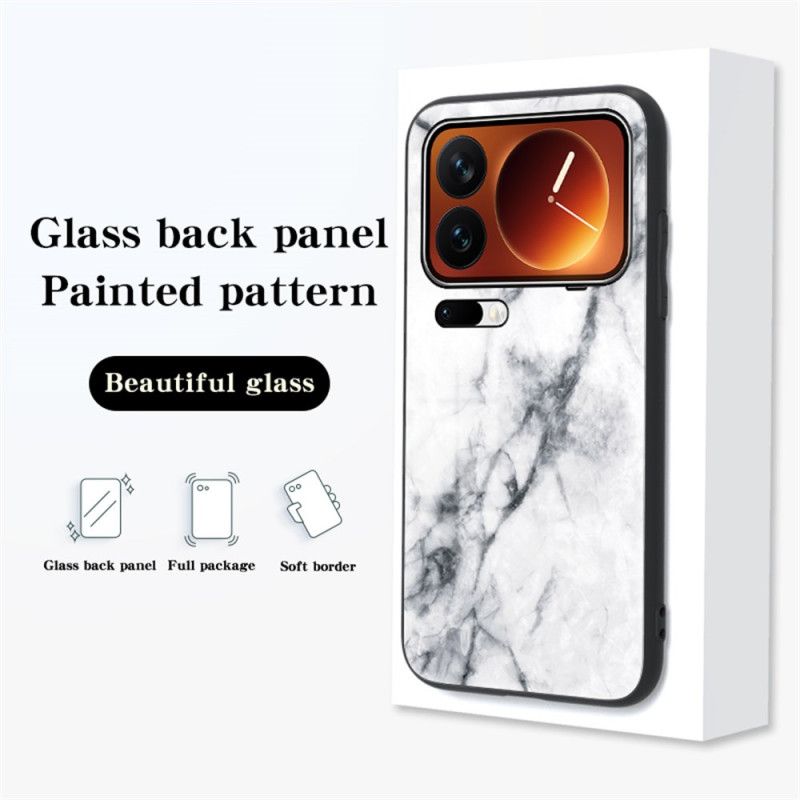 Cover Xiaomi 17 Pro Max Telefon Etui Marmormønster I Hærdet Glas