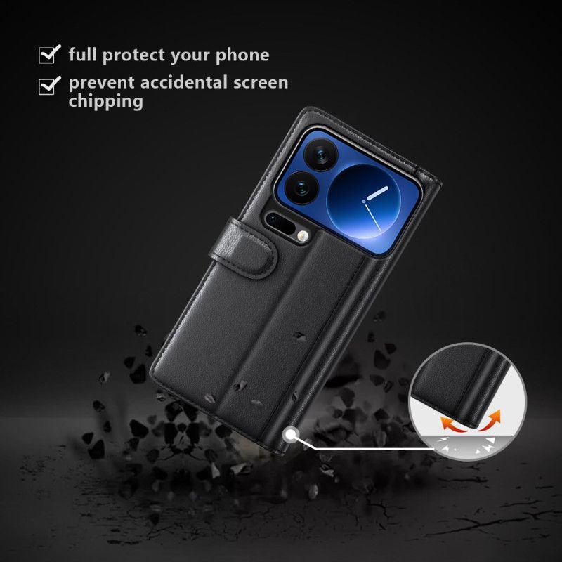 Flip Cover Til Xiaomi 17 Pro Max Ægte Læder
