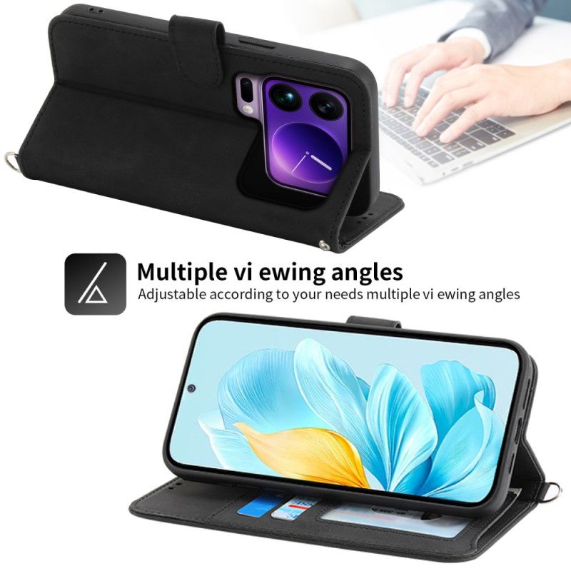 Flip Cover Til Xiaomi 17 Pro Max Blonde Med Rem Og Skulderrem