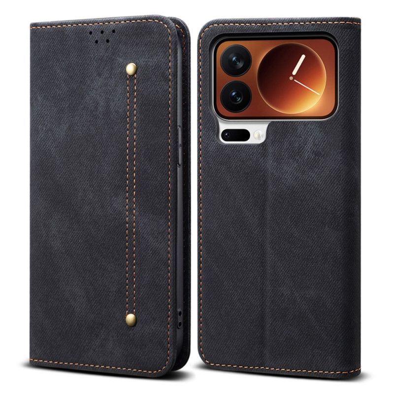 Flip Cover Til Xiaomi 17 Pro Max Denimstoftekstur