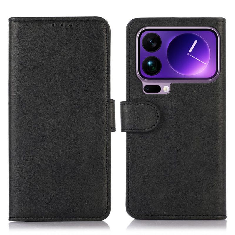 Flip Cover Til Xiaomi 17 Pro Max Klassisk Lædereffekt