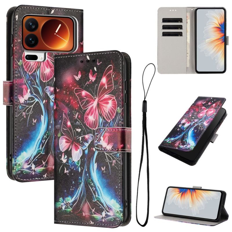 Flip Cover Til Xiaomi 17 Pro Max Sommerfugletræ