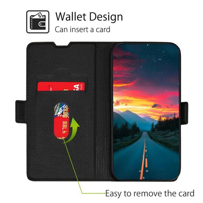 Flip Cover Xiaomi 17 Pro Max Dobbelt Lås I Kunstlæder