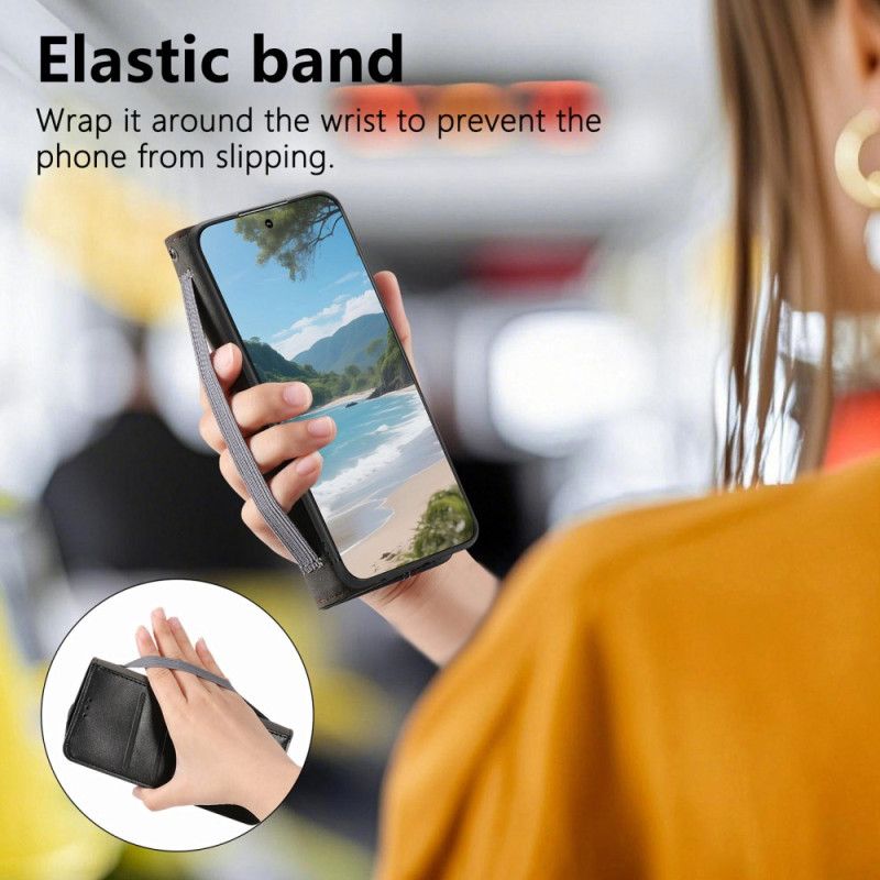 Flip Cover Xiaomi 17 Pro Max Elastisk Håndledsrem
