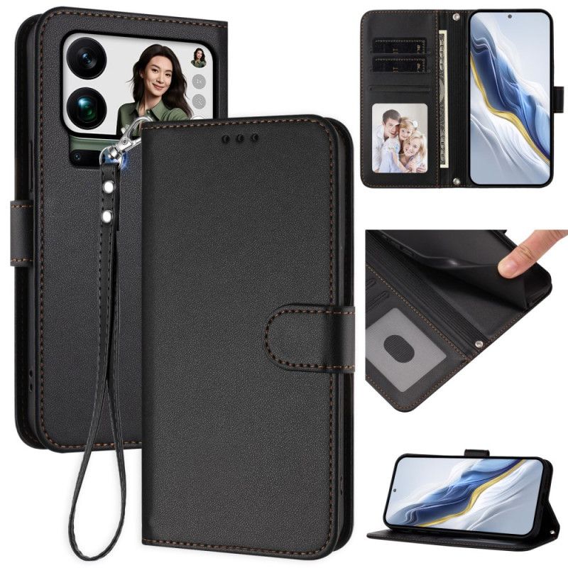 Flip Cover Xiaomi 17 Pro Max Kunstlæder Med Rem