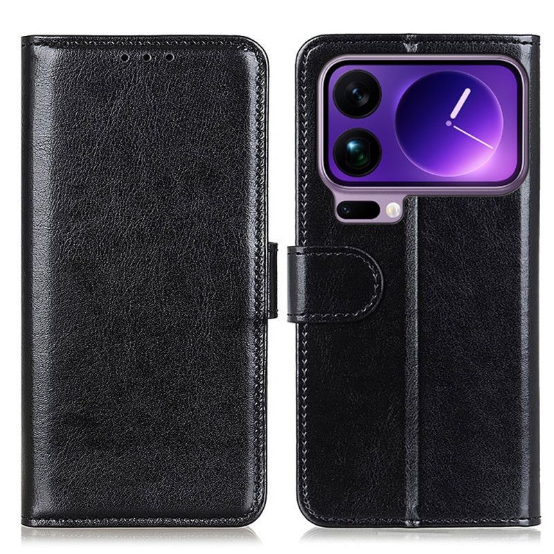 Flip Cover Xiaomi 17 Pro Max Laklæder Imiteret Læder