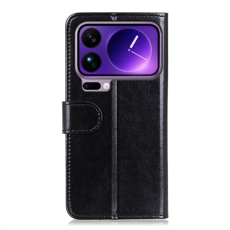 Flip Cover Xiaomi 17 Pro Max Laklæder Imiteret Læder