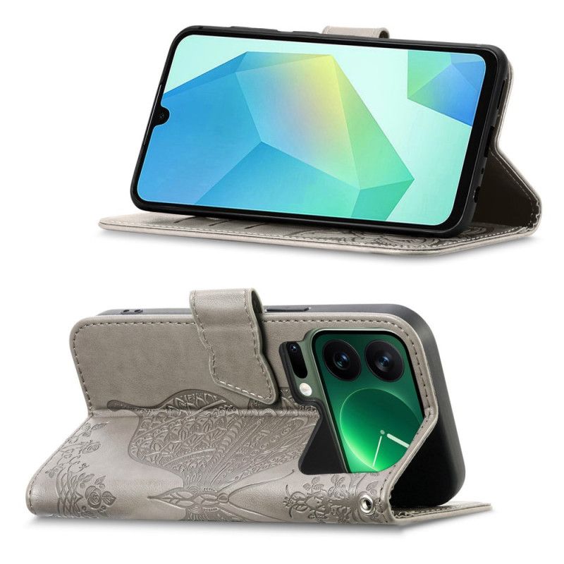 Flip Cover Xiaomi 17 Pro Max Sommerfugl Og Rhinsten
