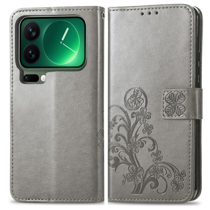 Læder Cover Xiaomi 17 Pro Max Firkløvere