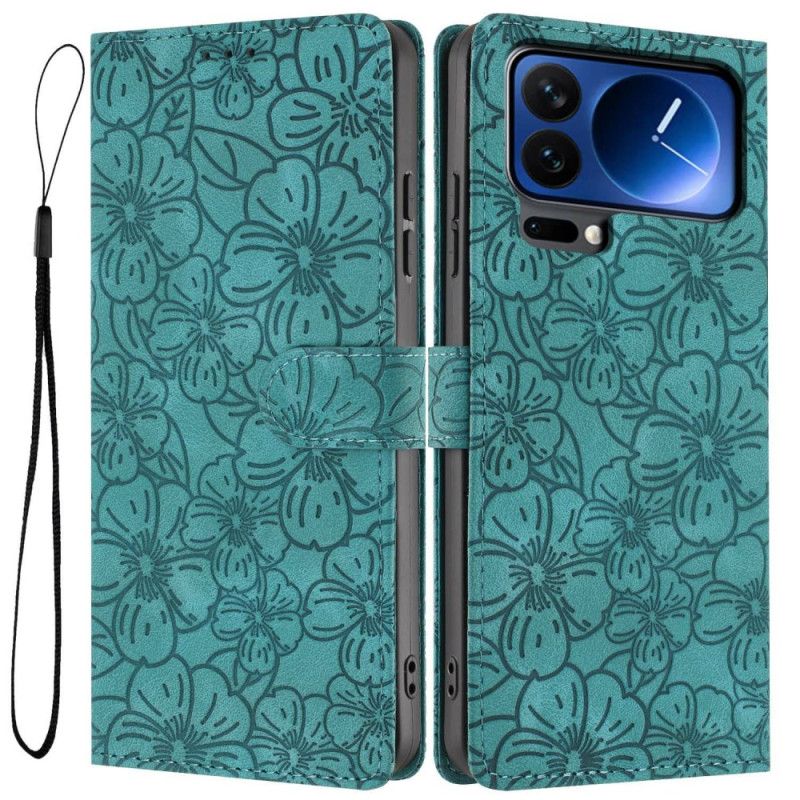 Læder Cover Xiaomi 17 Pro Max Kirsebærblomst