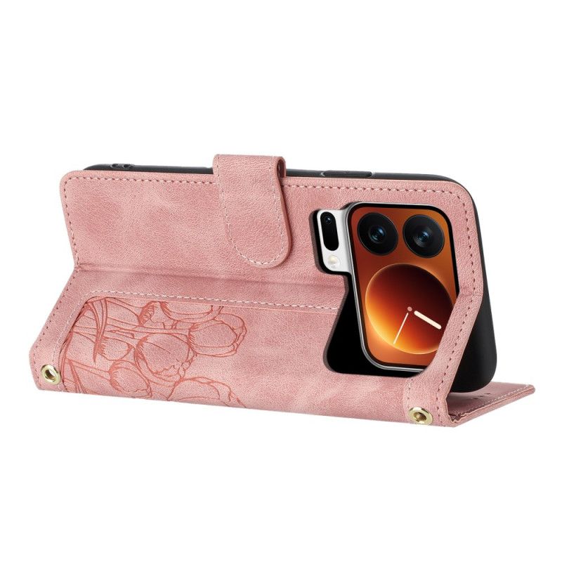 Læder Cover Xiaomi 17 Pro Max Telefon Etui 5 Kortholdere Og Snor