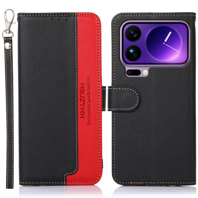 Læder Cover Xiaomi 17 Pro Max Telefon Etui Khazneh Tofarvet