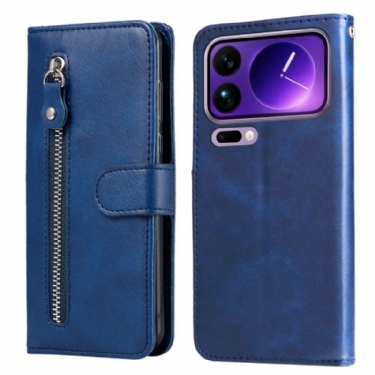 Læder Cover Xiaomi 17 Pro Max Telefon Etui Lynlåslomme