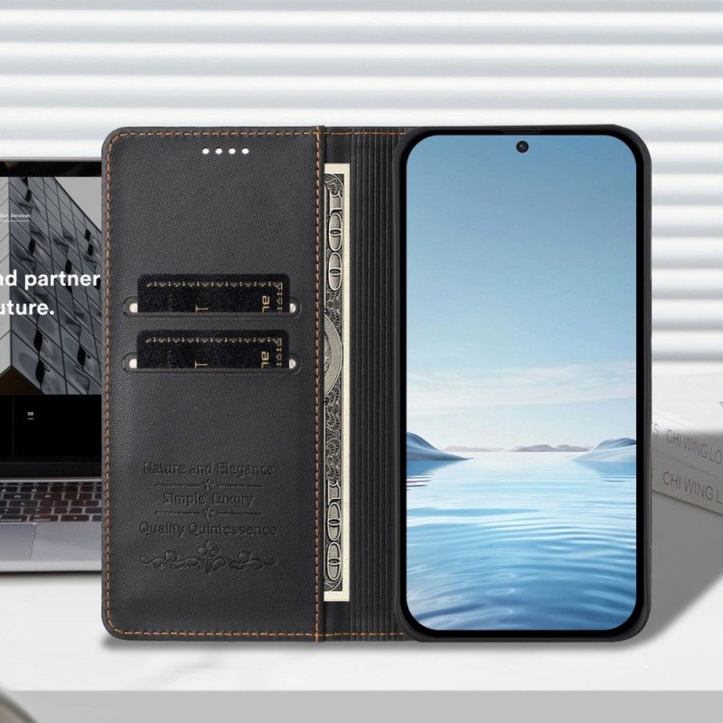Læder Cover Xiaomi 17 Pro Max Telefon Etui Magnetisk Lukning Og Rfid-beskyttelse