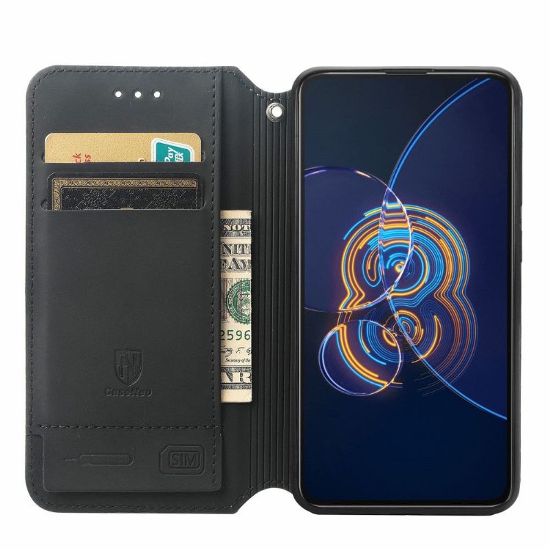 Flip Cover Asus Zenfone 8 Flip Hemming Læder Cover Iriserende Sky