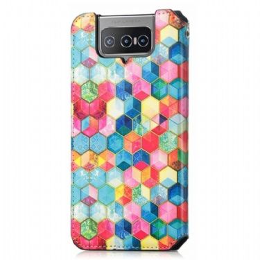 Flip Cover Asus Zenfone 8 Flip Læder Cover 3d Terning