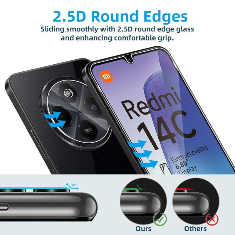 Dobbelt Hærdet Glasskærm Og Kamerabeskytter Til Xiaomi Redmi 14c / Poco C75