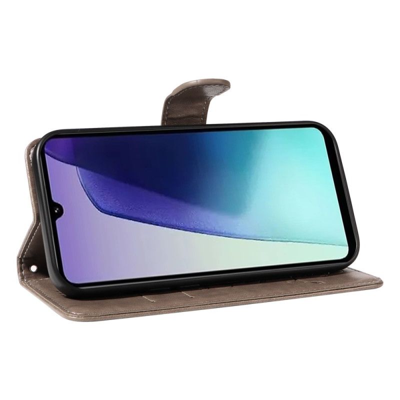 Flip Cover Poco C75 Blomstermønster Med Rem