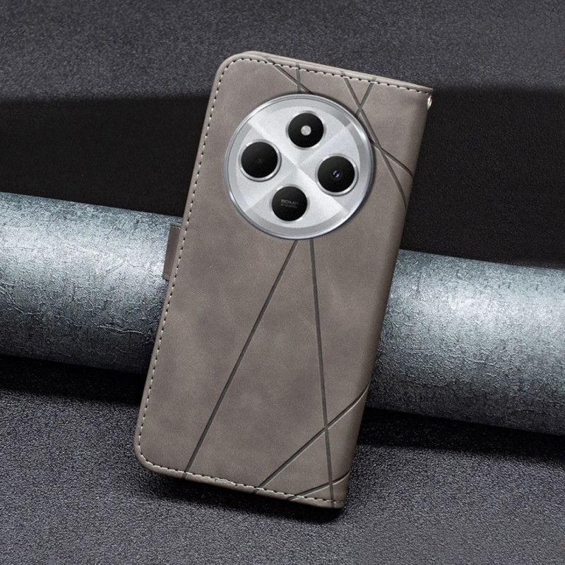 Flip Cover Poco C75 Geometrisk Binfen Farve