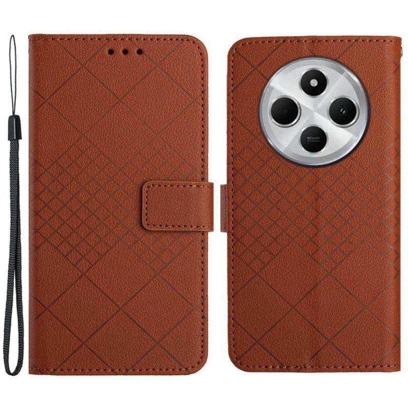 Flip Cover Poco C75 Geometrisk Mønster