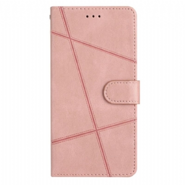 Flip Cover Poco C75 Linjer Ruskindseffekt