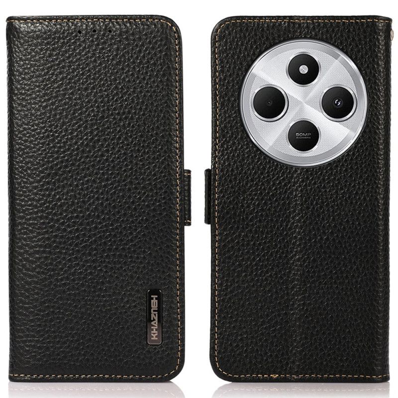 Flip Cover Poco C75 Lychee Læder Rfid-blokerende Khazneh