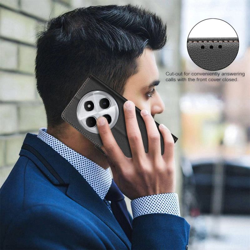 Flip Cover Poco C75 Rfid-blokerende Binfen-farve