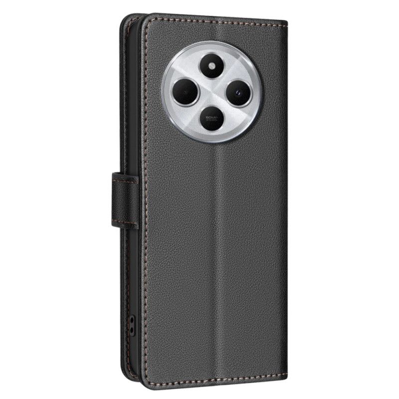 Flip Cover Poco C75 Rfid-blokerende Binfen-farve