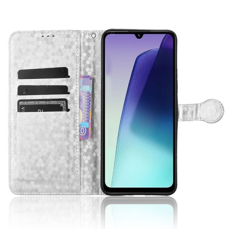 Flip Cover Poco C75 Skinnende Prikker Med Rem