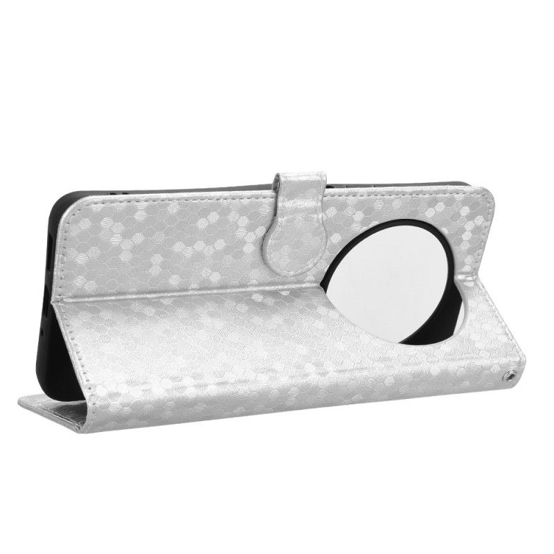 Flip Cover Poco C75 Skinnende Prikker Med Rem