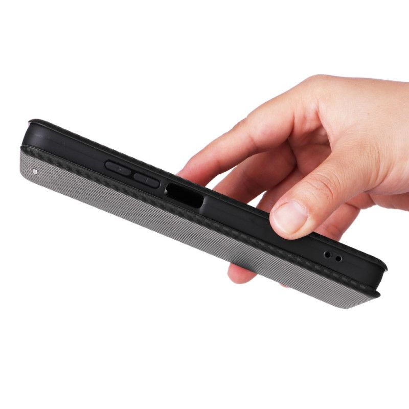 Flip Cover Til Poco C75 Kulfibertekstur