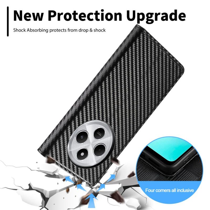 Flip Cover Til Poco C75 Kulfibertekstur