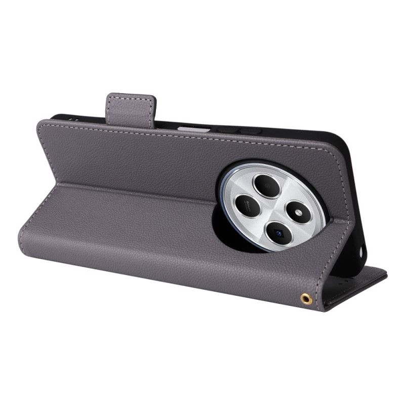 Flip Cover Til Poco C75 Litchitekstur Med Rem