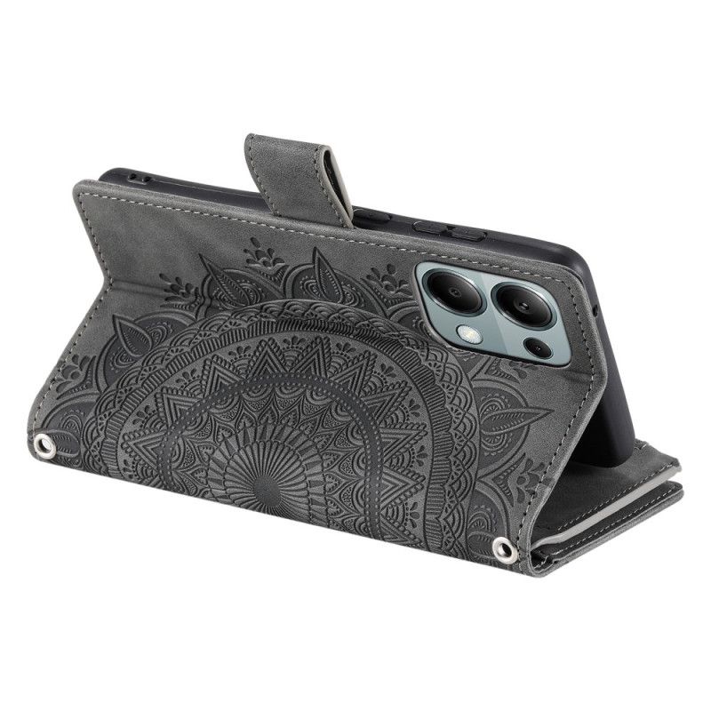 Flip Cover Til Poco C75 Mandala-ruskindseffekt