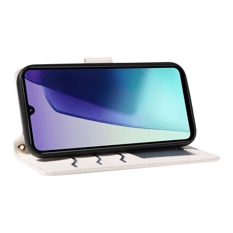 Flip Cover Til Poco C75 Quiltet Med Skulderrem Og Armbånd