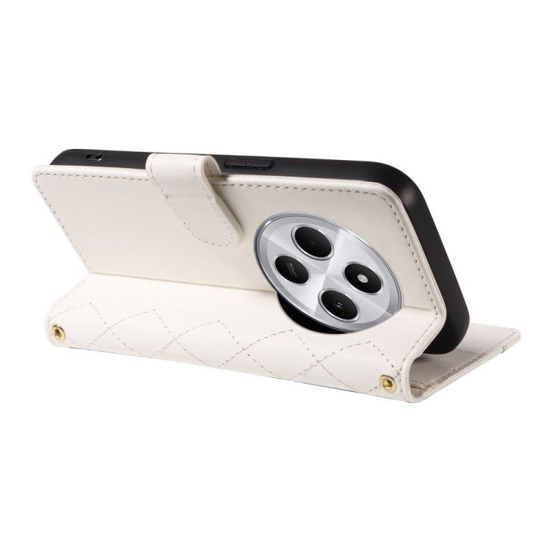 Flip Cover Til Poco C75 Quiltet Med Skulderrem Og Armbånd