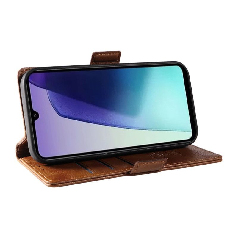 Læder Cover Poco C75 Dobbelt Lås Yikatu