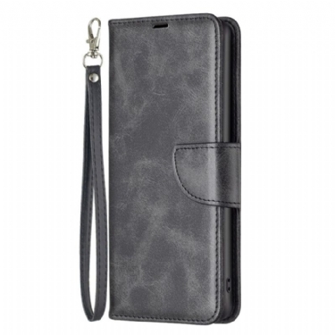 Læder Cover Poco C75 Glat Tekstur Med Rem