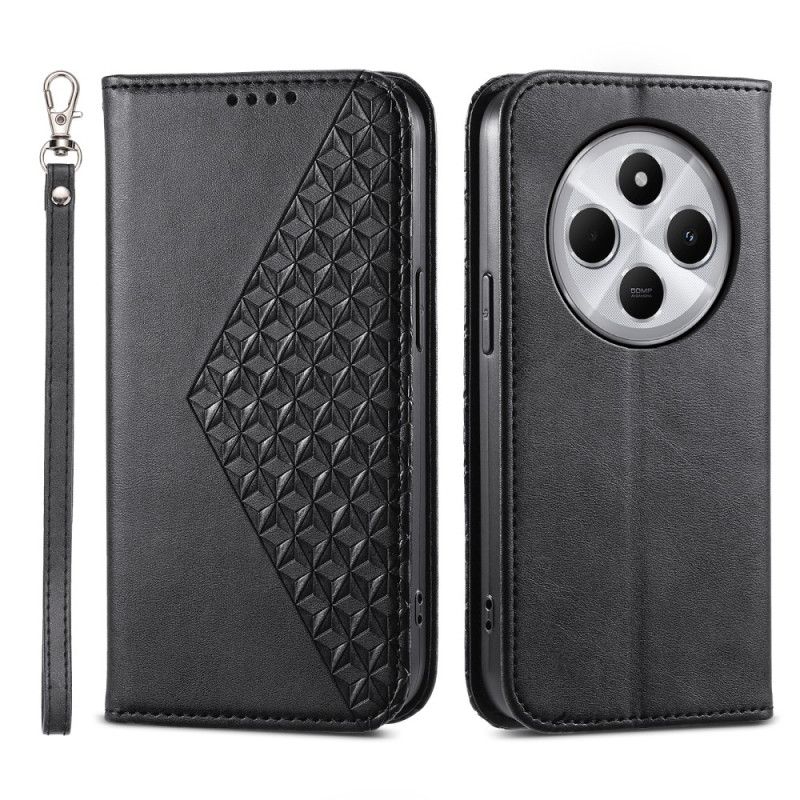 Læder Cover Poco C75 Telefon Etui Diamantdesign