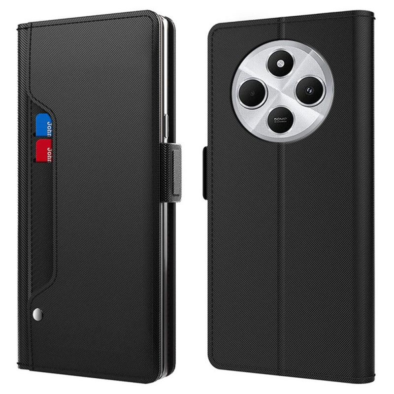 Læder Cover Poco C75 Telefon Etui Kortholder Foran