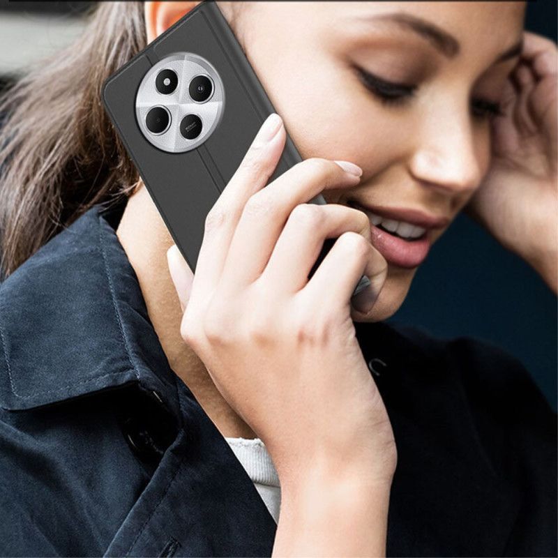 Læder Cover Poco C75 Telefon Etui Kortholder Og Stativ