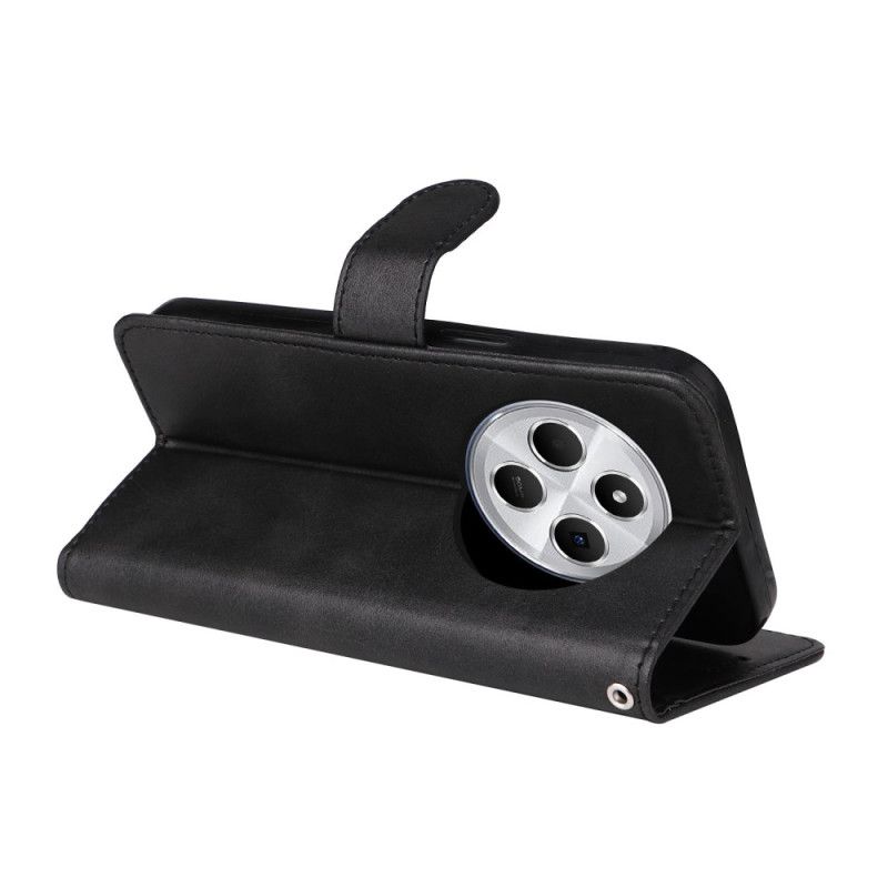 Læder Cover Poco C75 Telefon Etui Lædereffekt Med Rem