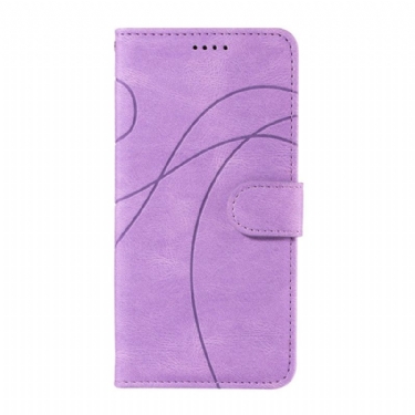 Læder Cover Poco C75 Telefon Etui Linjer