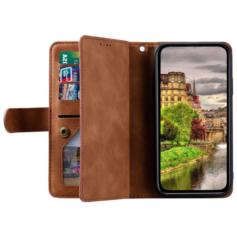 Læder Cover Poco C75 Telefon Etui Multifunktionel Med Rem