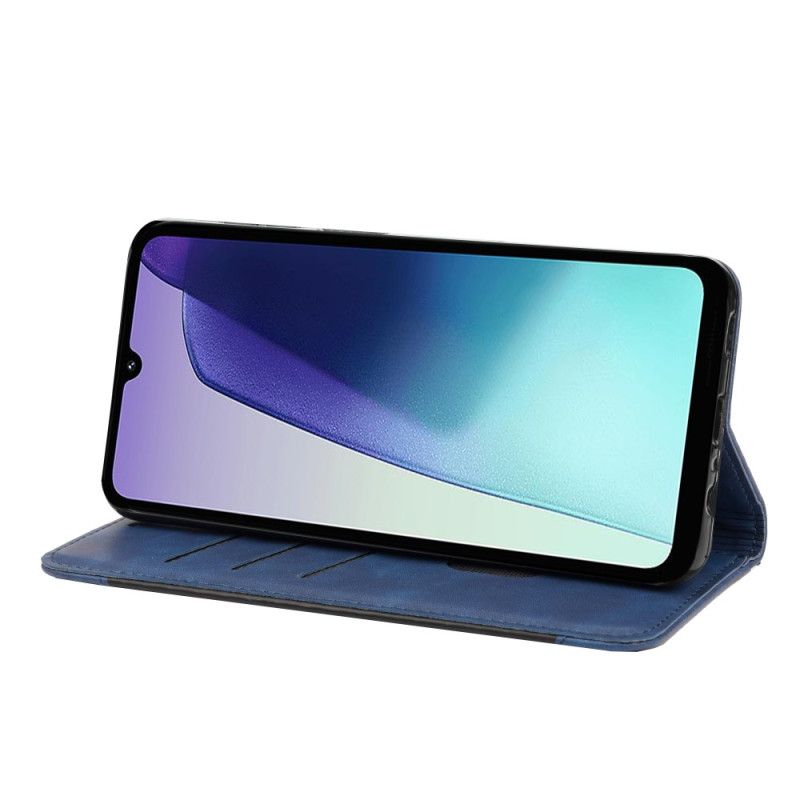 Læder Cover Poco C75 Telefon Etui Tofarvet