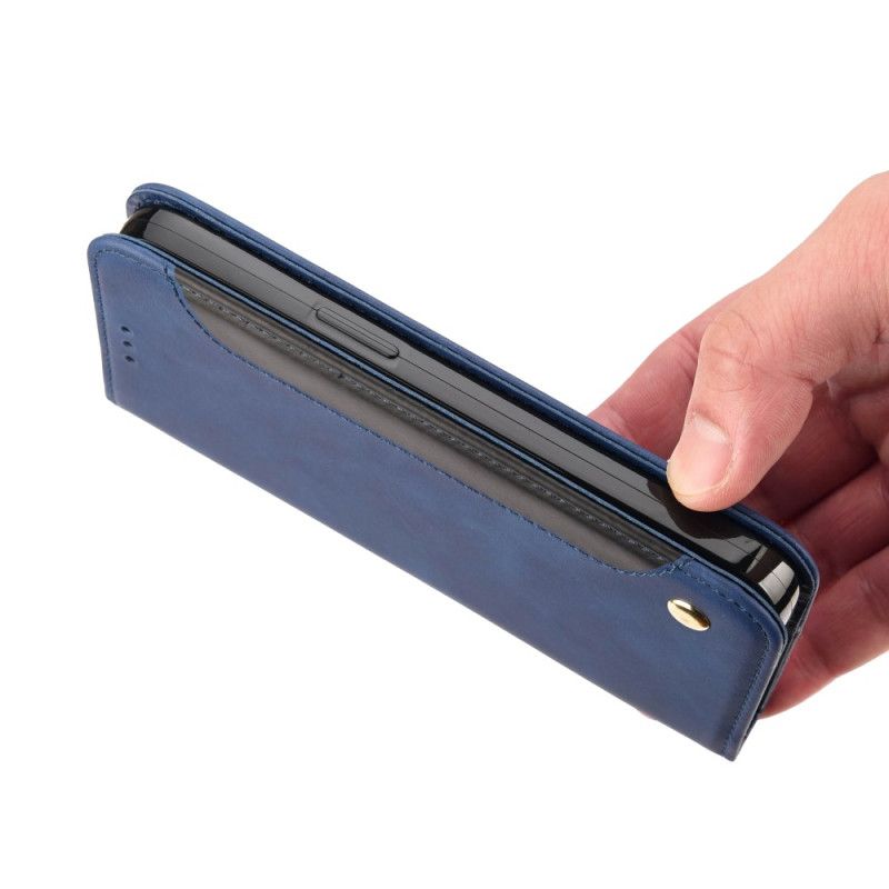 Læder Cover Poco C75 Telefon Etui Tofarvet