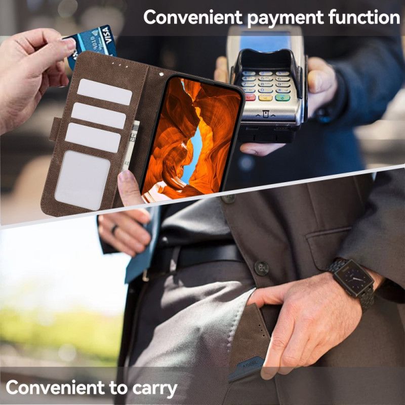 Læder Cover Poco C75 Tofarvet Abeel