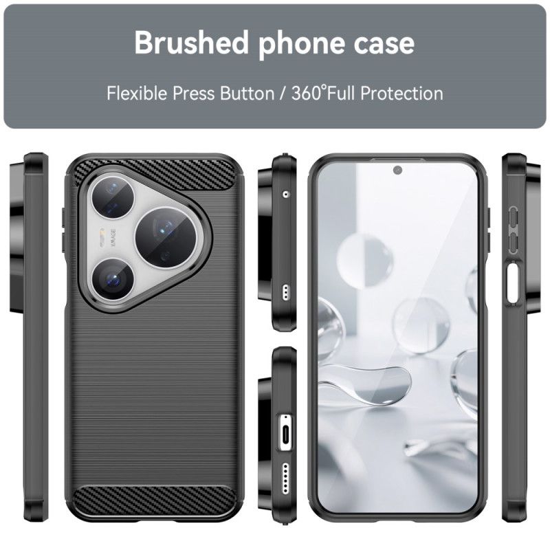 Cover Huawei Pura 80 Pro Telefon Etui Børstet Kulfiber