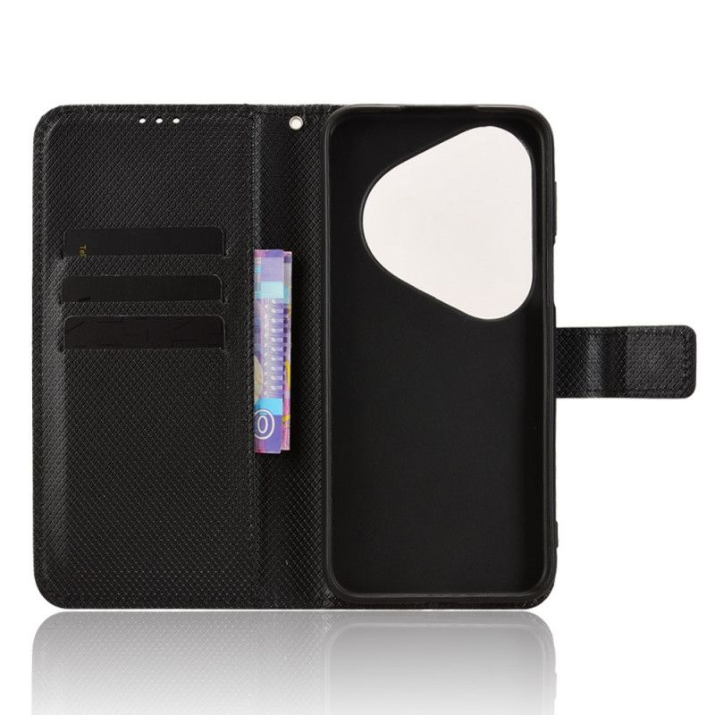 Flip Cover Huawei Pura 80 Pro Diamanttekstur